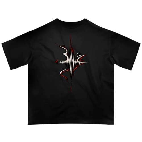 RAVKORA VOID SIGNAL オーバーサイズTシャツ黒 背面プリント